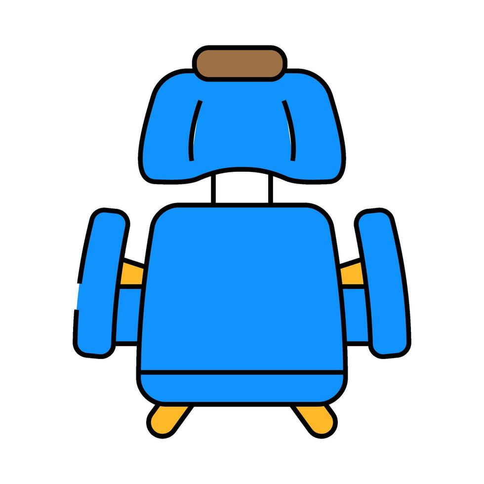 computer chair top view icon color illustration vector