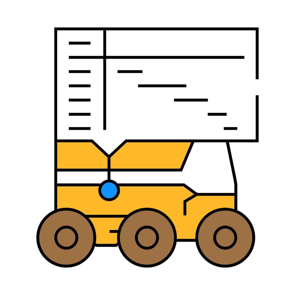 delivery scheduler autonomous icon color illustration vector