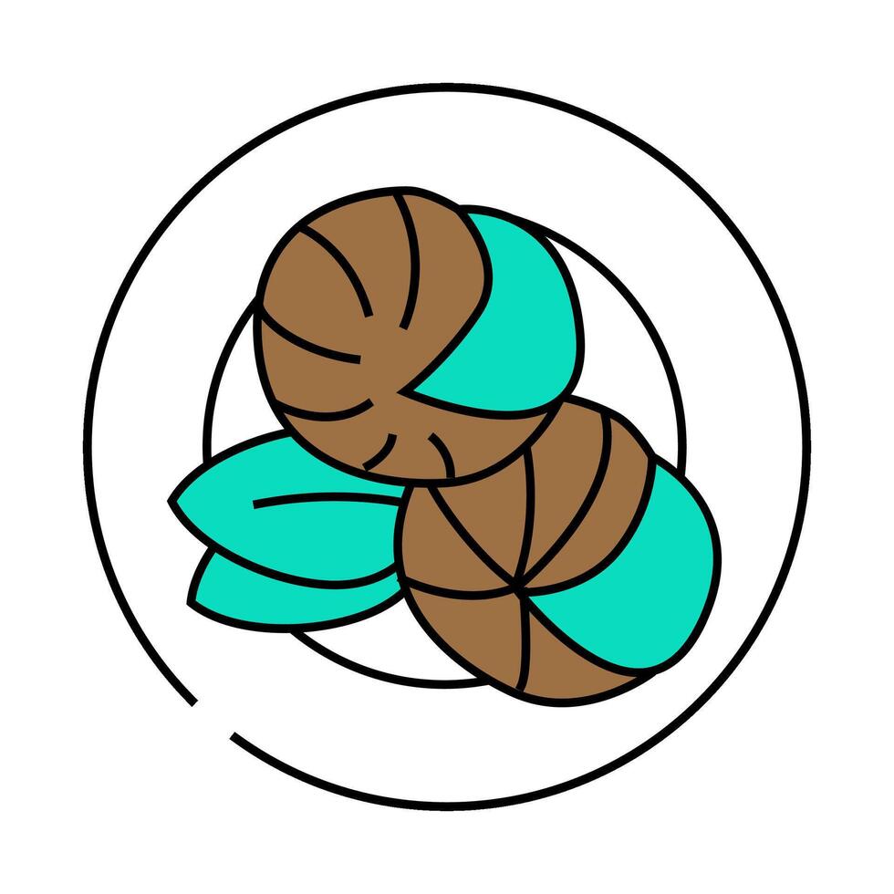 escargot dish french cuisine icon color illustration vector