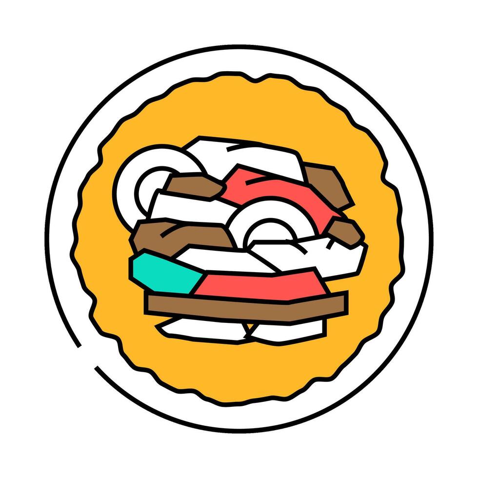 fajitas mexican cuisine icon color illustration vector