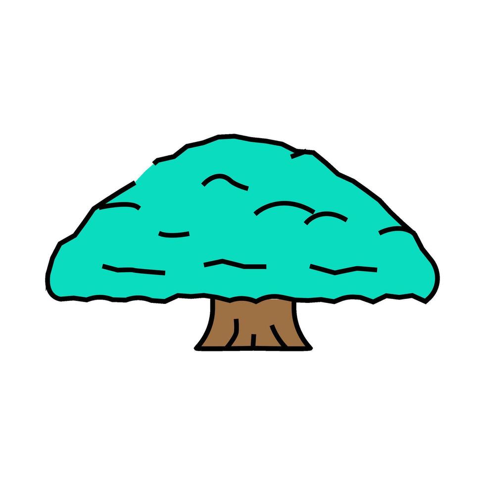 ceiba jungle amazon icon color illustration vector