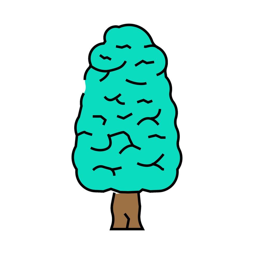 kauri tree jungle amazon icon color illustration vector