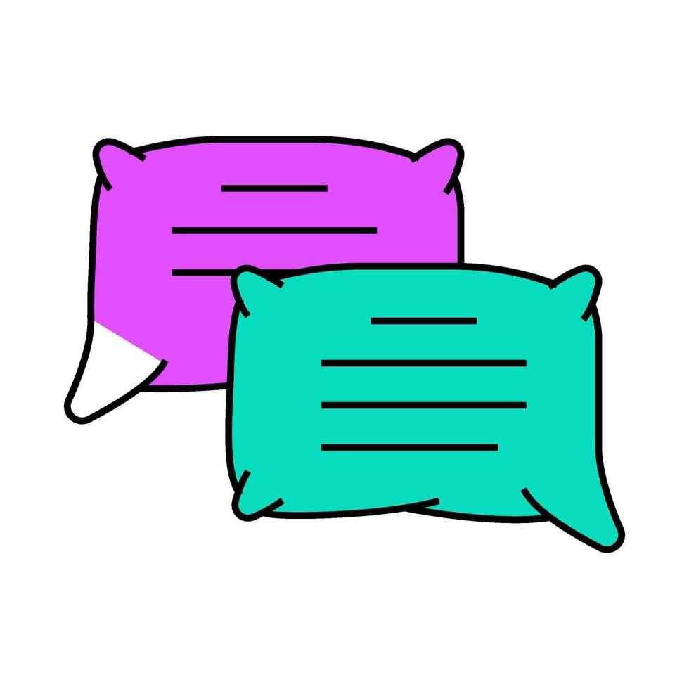 pillow talk sleep night icon color illustration vector