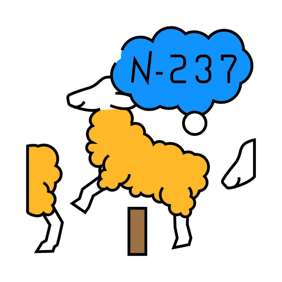 counting sheep sleep night icon color illustration vector