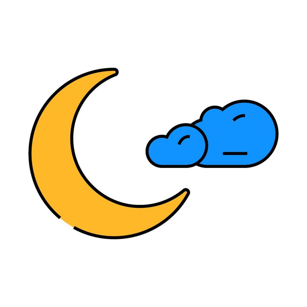 moon and stars sleep night icon color illustration vector