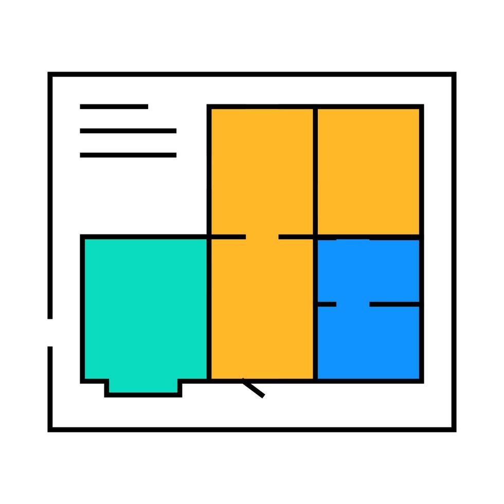 floor plans architectural drafter icon color illustration vector