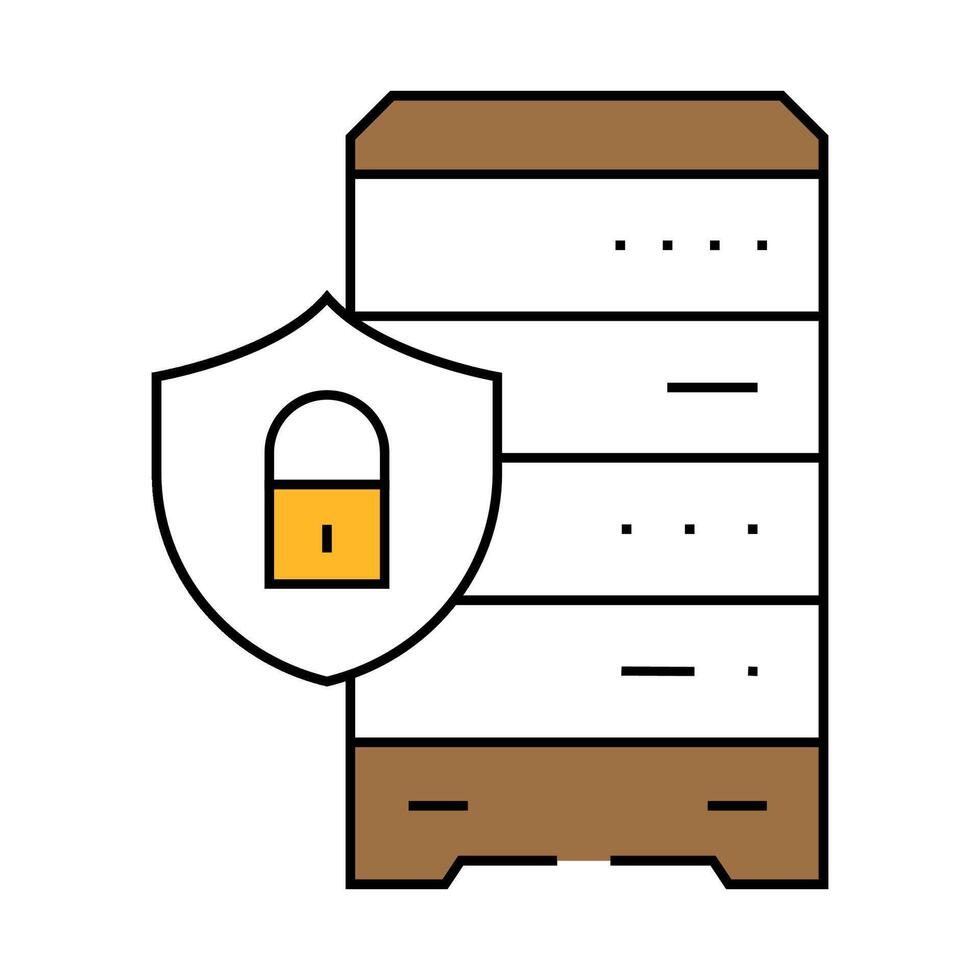 data access control database icon color illustration vector