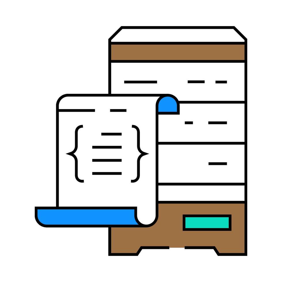 database scripts icon color illustration vector