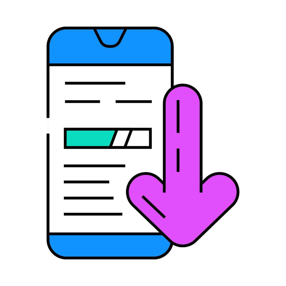 closed envelope message loading icon color illustration vector