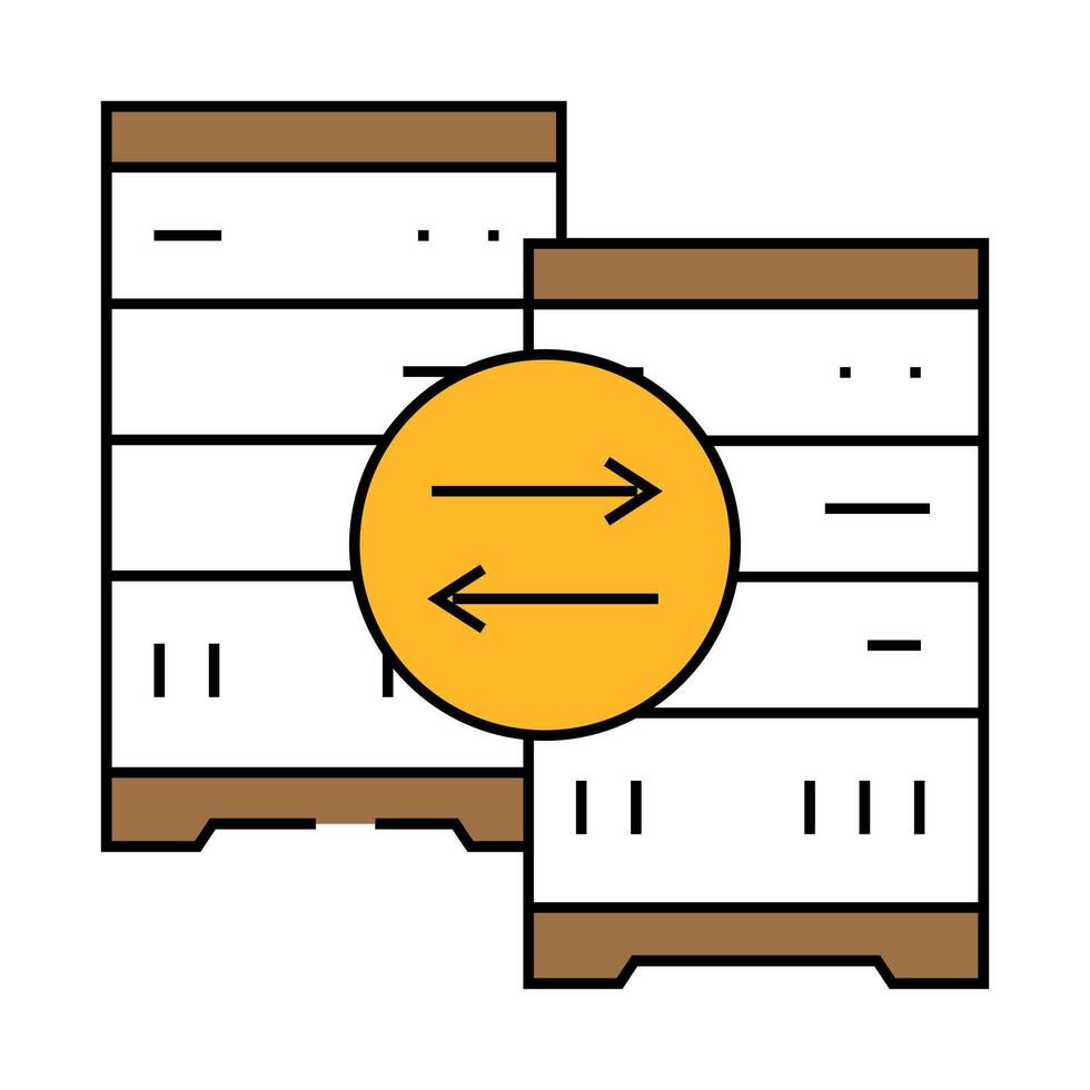 replication database icon color illustration vector