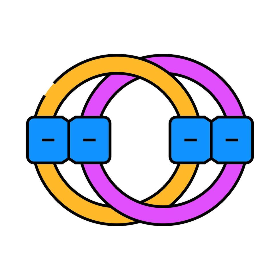 fidget chain toy icon color illustration vector