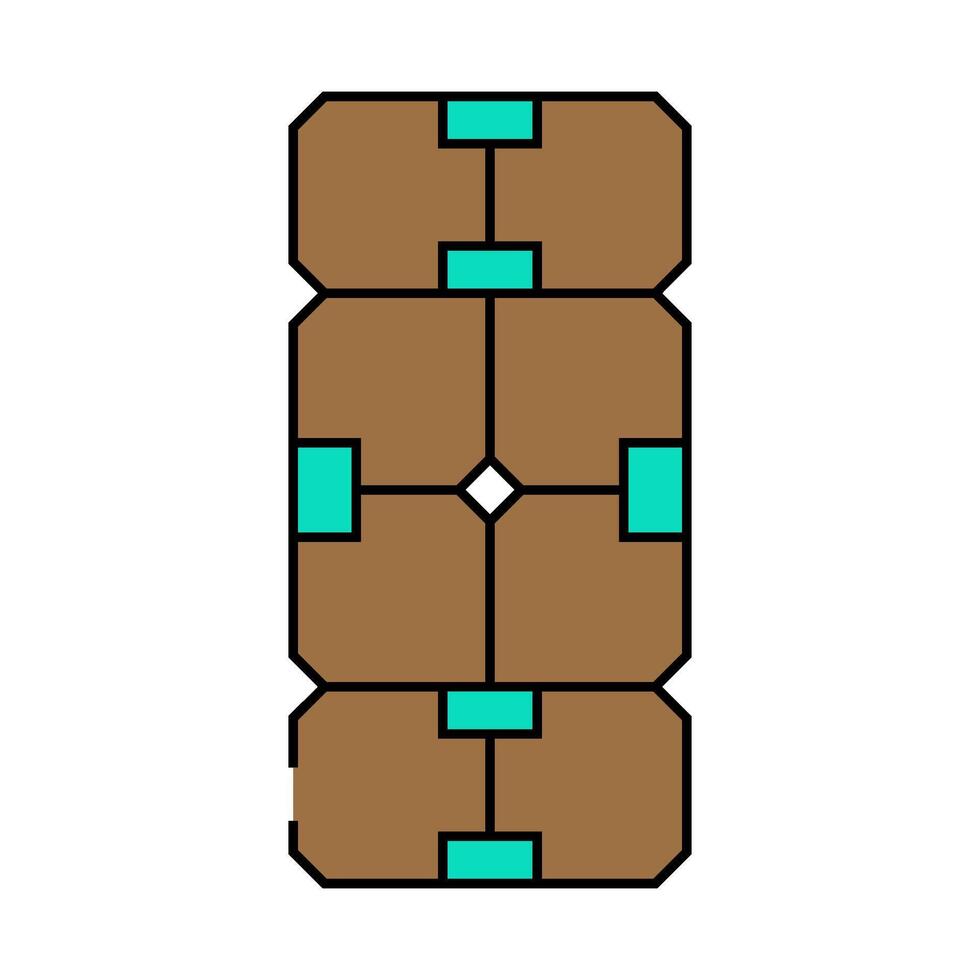 infinity cube fidget toy icon color illustration vector