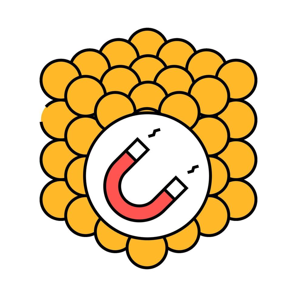magnetic balls fidget toy icon color illustration vector