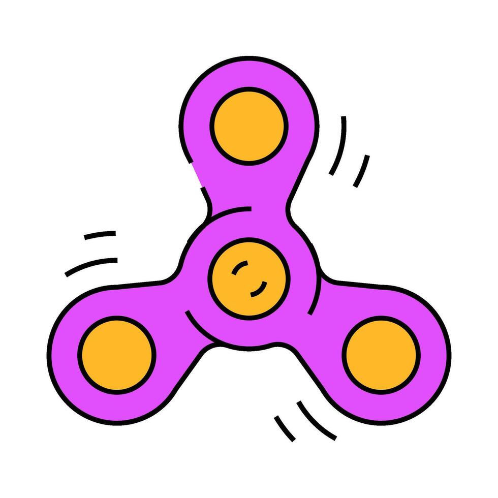 fidget spinner fidget toy icon color illustration vector