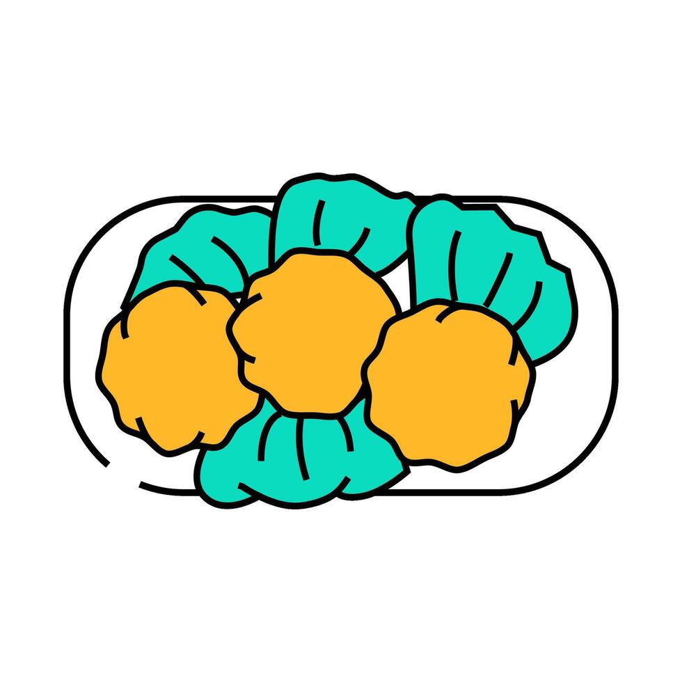 lentil kofte turkish cuisin icon color illustration vector