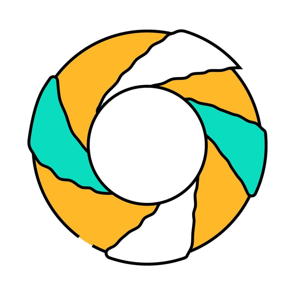 simit turkish bagel cuisine icon color illustration vector