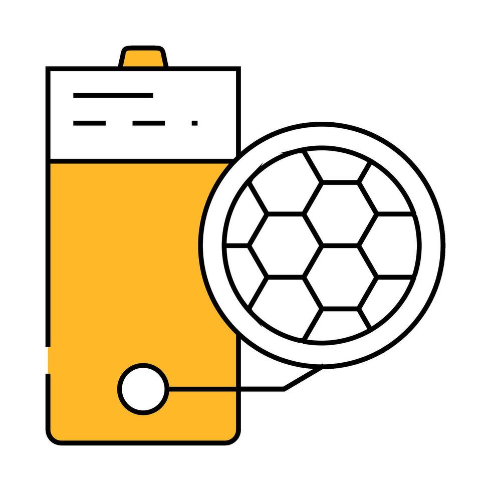 graphene battery icon color illustration vector