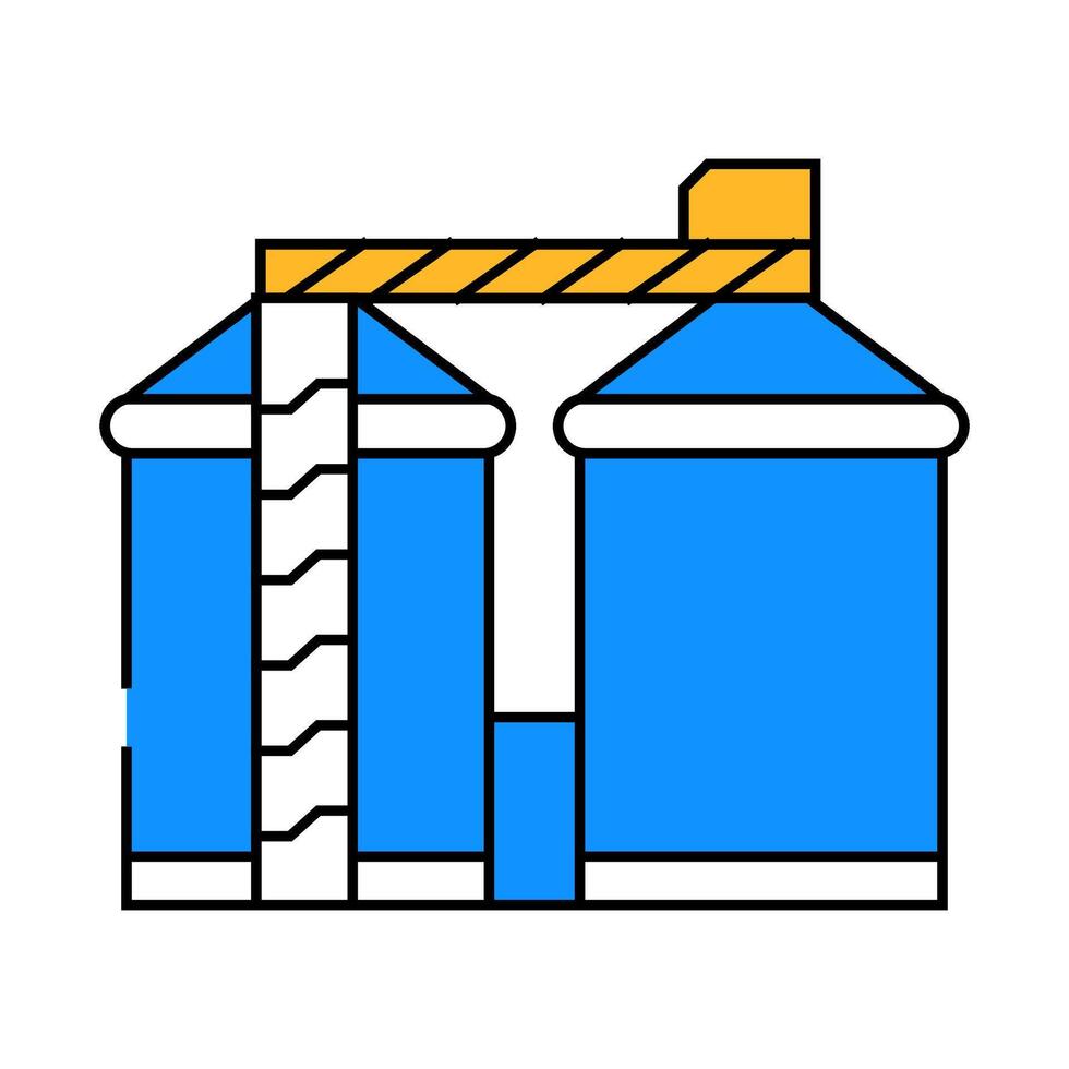 silo biomass energy icon color illustration vector