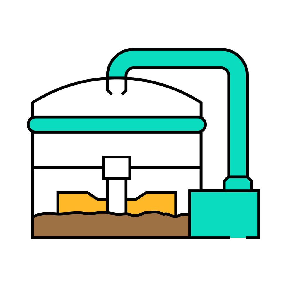 biogas plant biomass energy icon color illustration vector