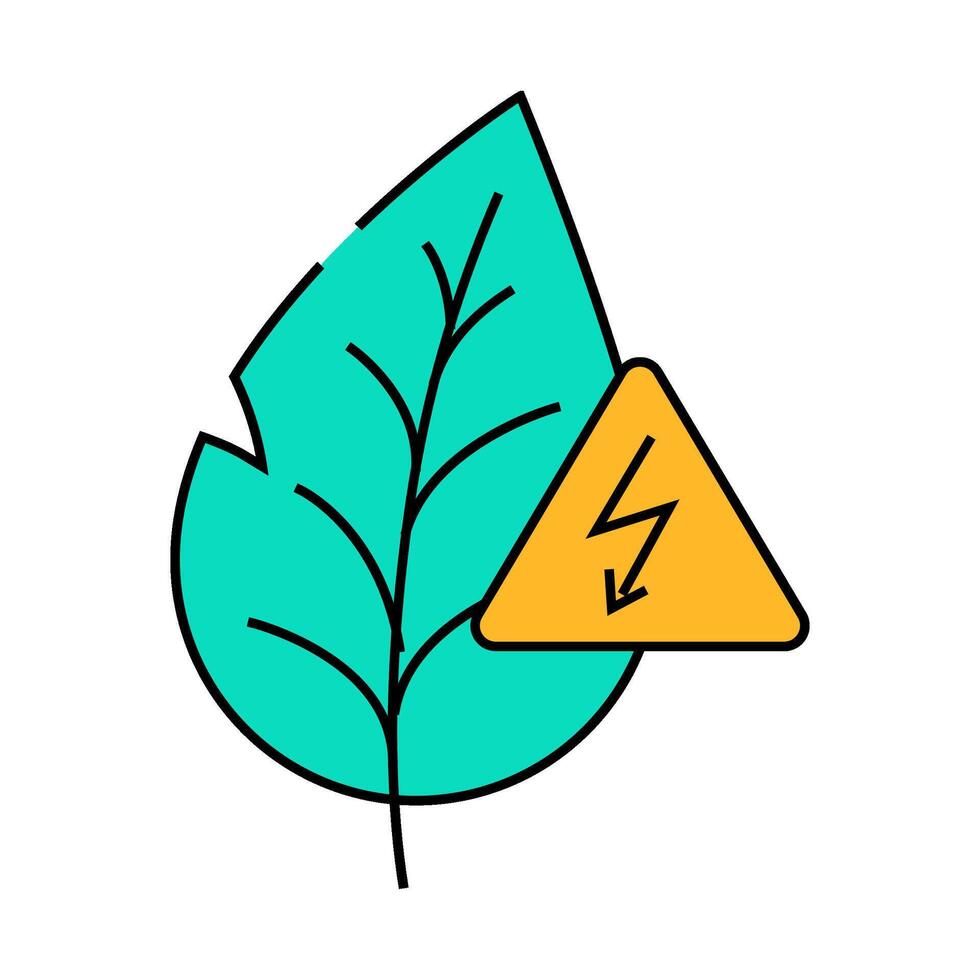 electricity biomass energy icon color illustration vector