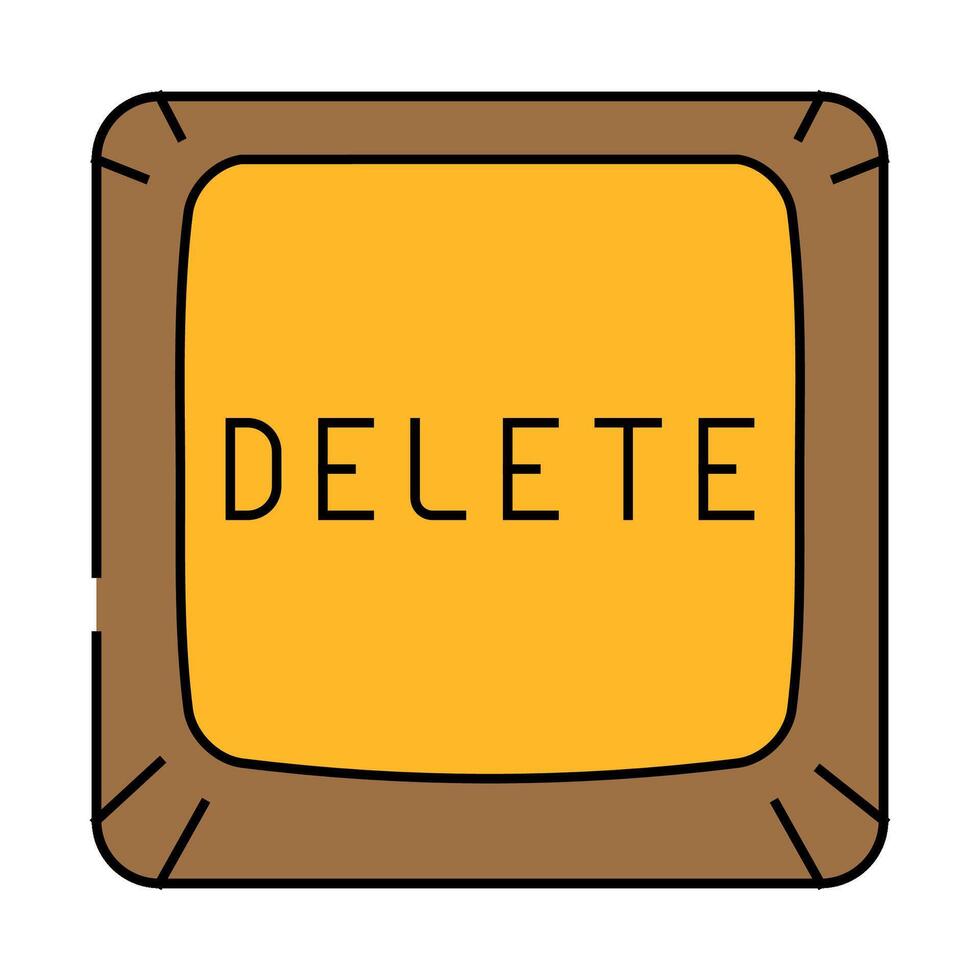 delete close icon color illustration vector