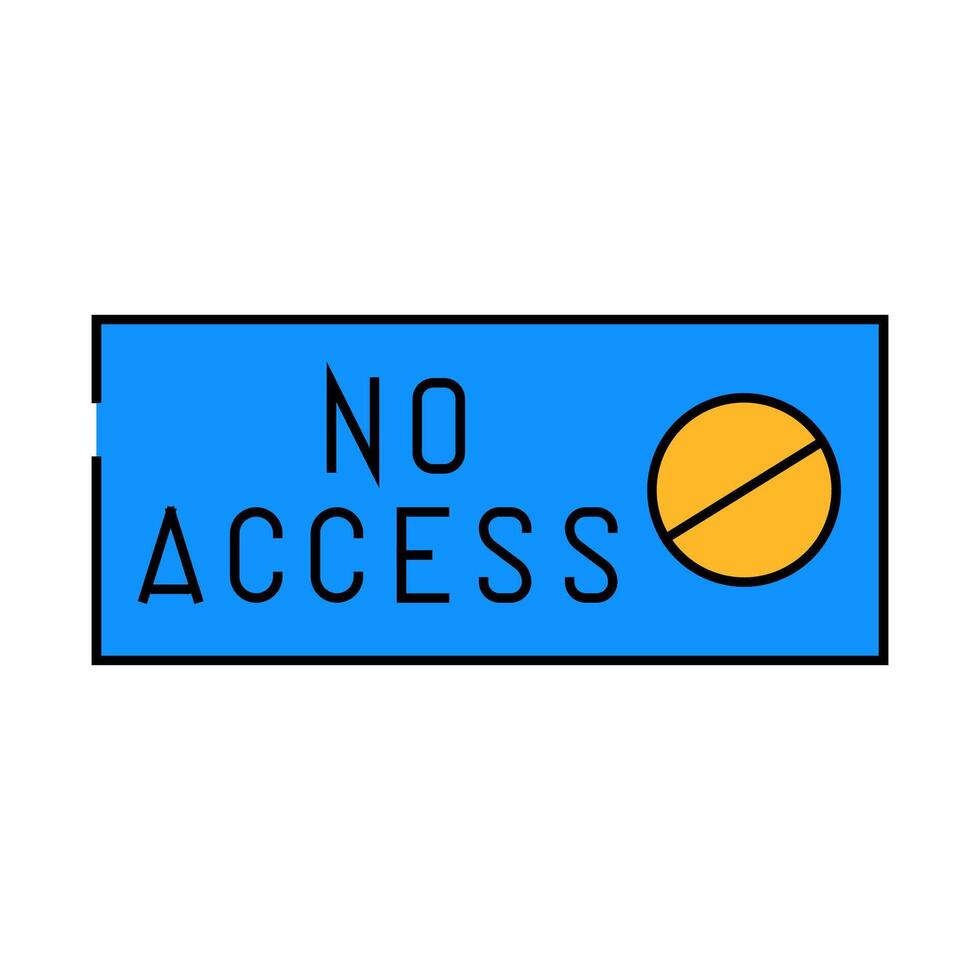 no access icon color illustration vector