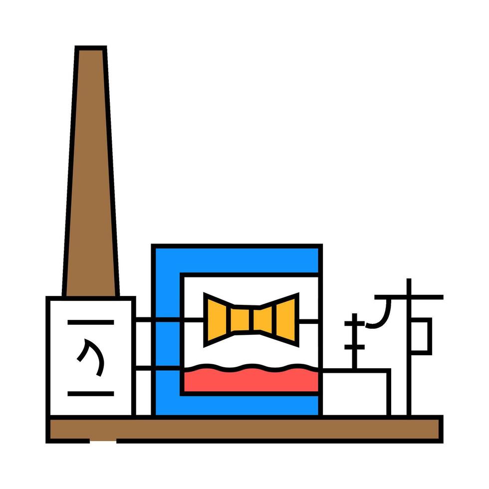 power grid biomass energy icon color illustration vector