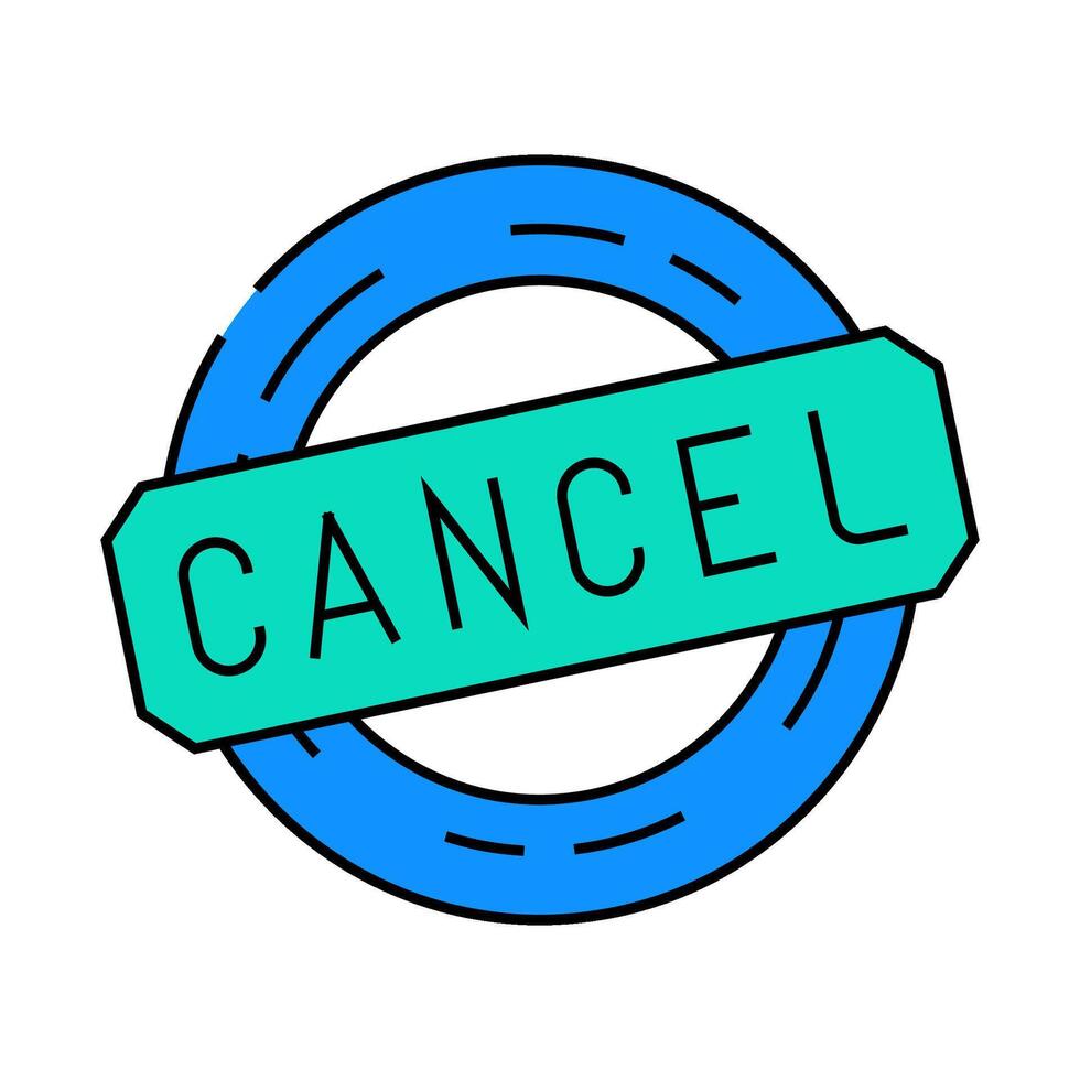 cancel close icon color illustration vector