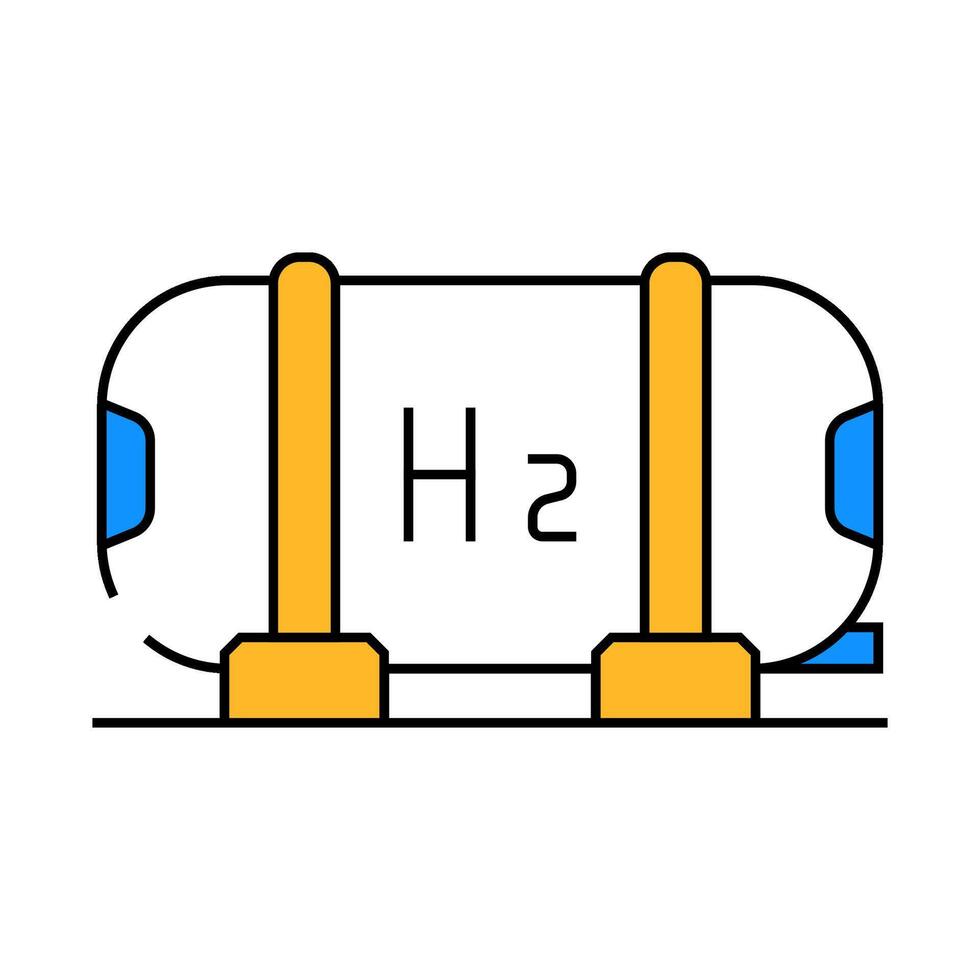 hydrogen tanks energy icon color illustration vector