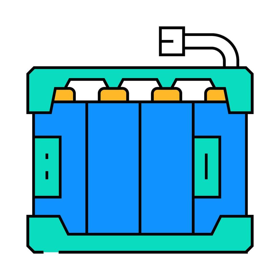 battery pack energy storage icon color illustration vector