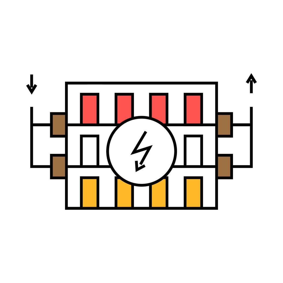 heat storage energy icon color illustration vector