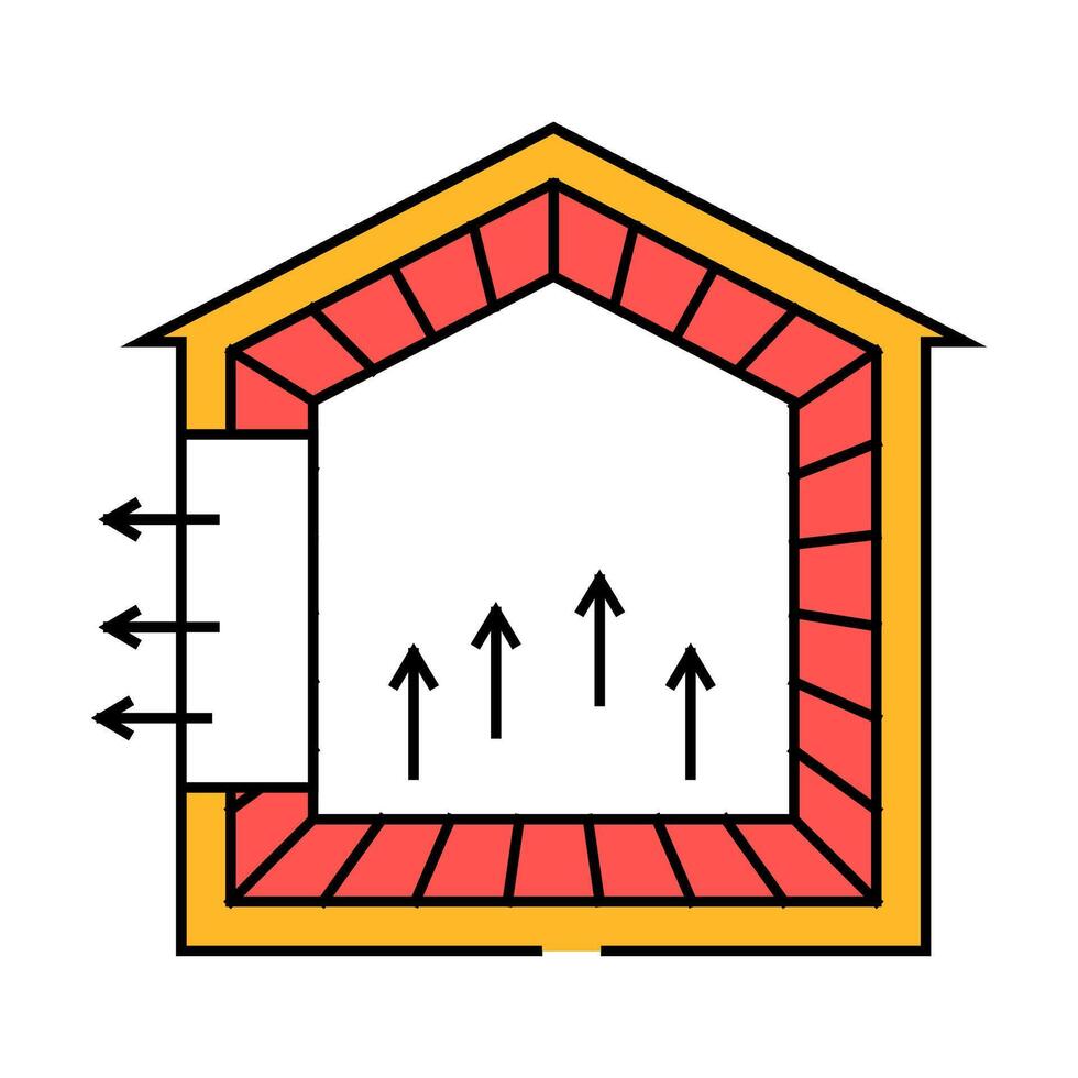 thermal mass energy icon color illustration vector
