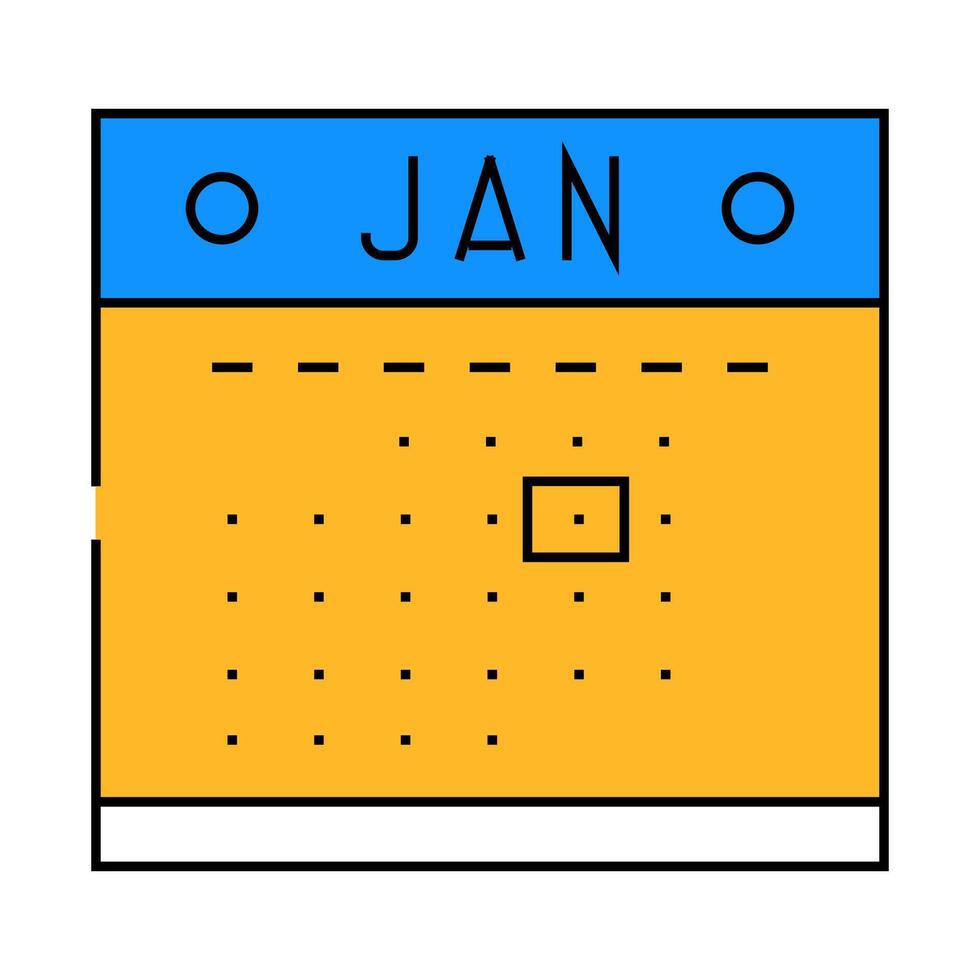 calendar pages list icon color illustration vector