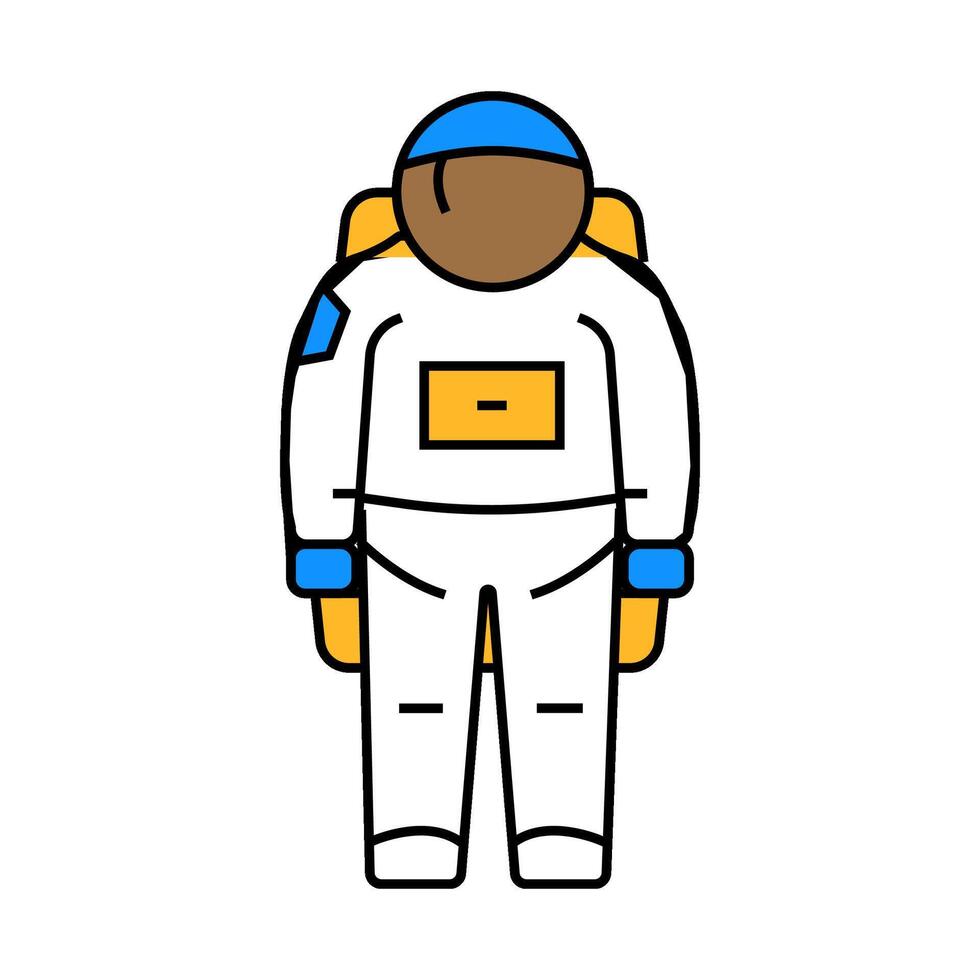 spacesuit space exploration icon color illustration vector