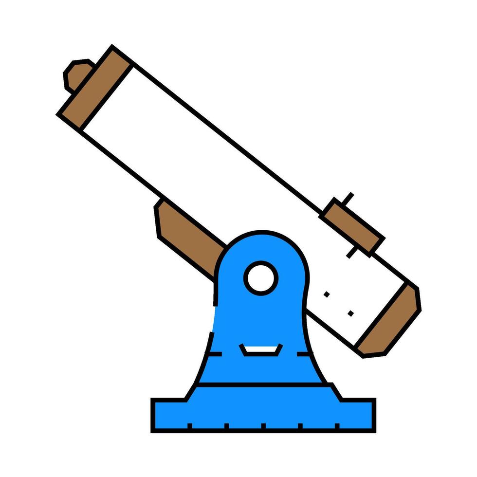 telescope space exploration icon color illustration vector