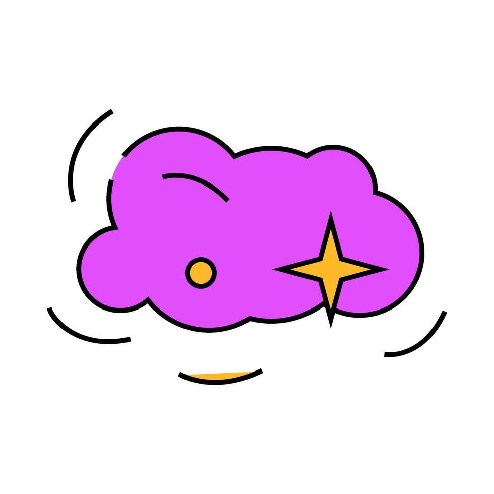 cosmic dust space exploration icon color illustration vector