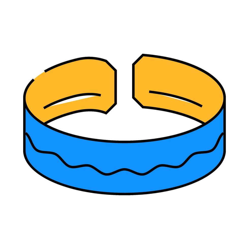 toe ring jewelry icon color illustration vector