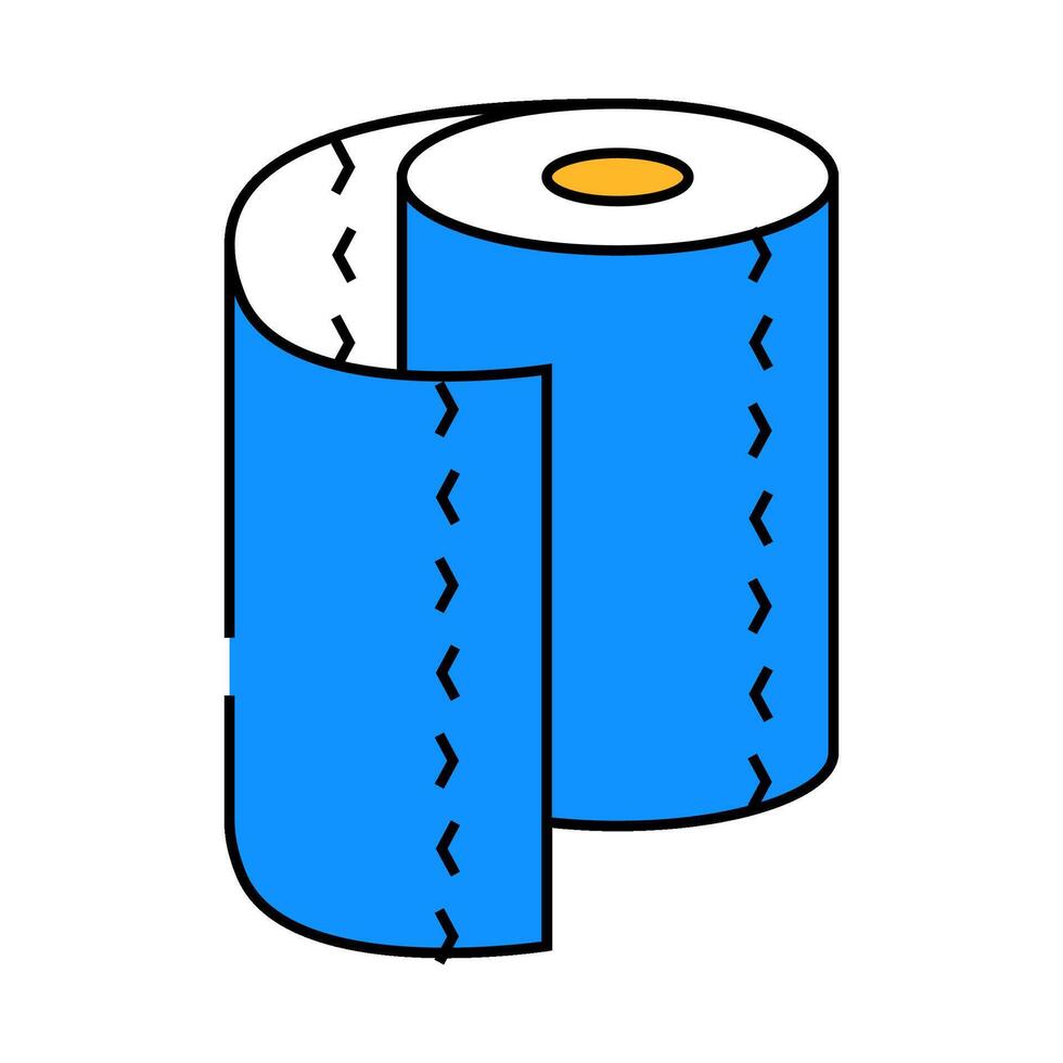 white roll paper towel icon color illustration vector