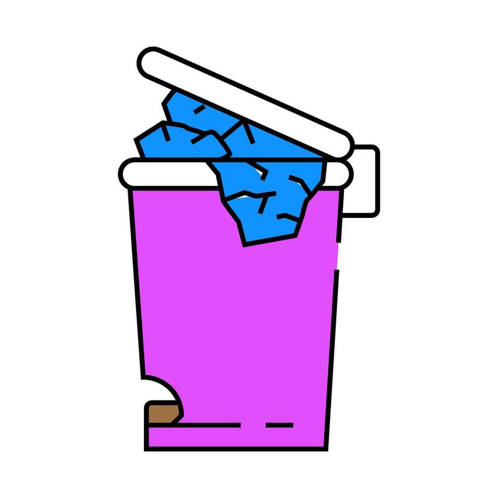 paper towel trash icon color illustration vector