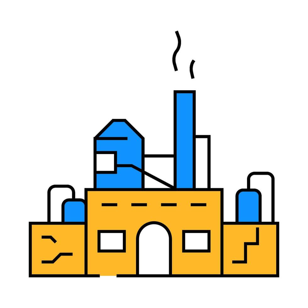 pulp mill paper icon color illustration vector