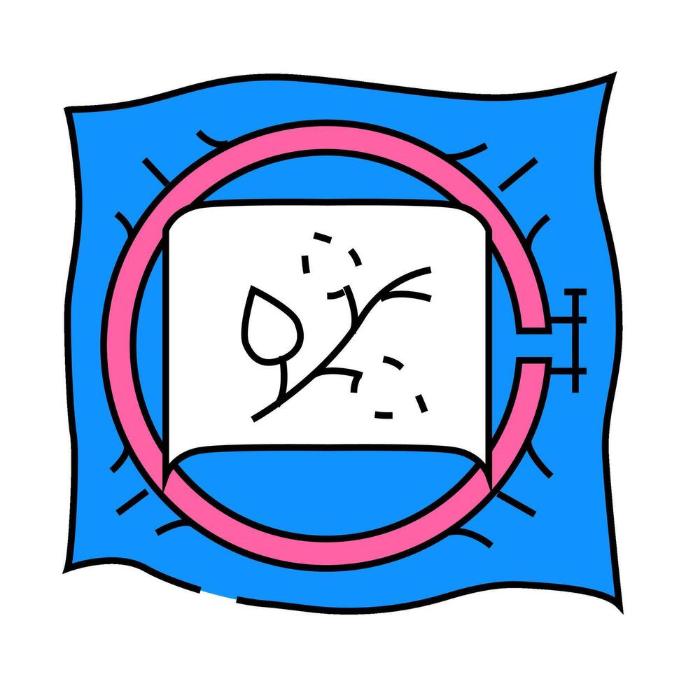 tracing paper embroidery hobby icon color illustration vector