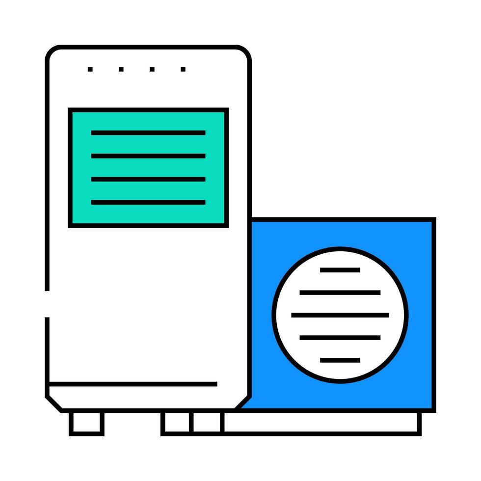 heat pump energy efficient icon color illustration vector