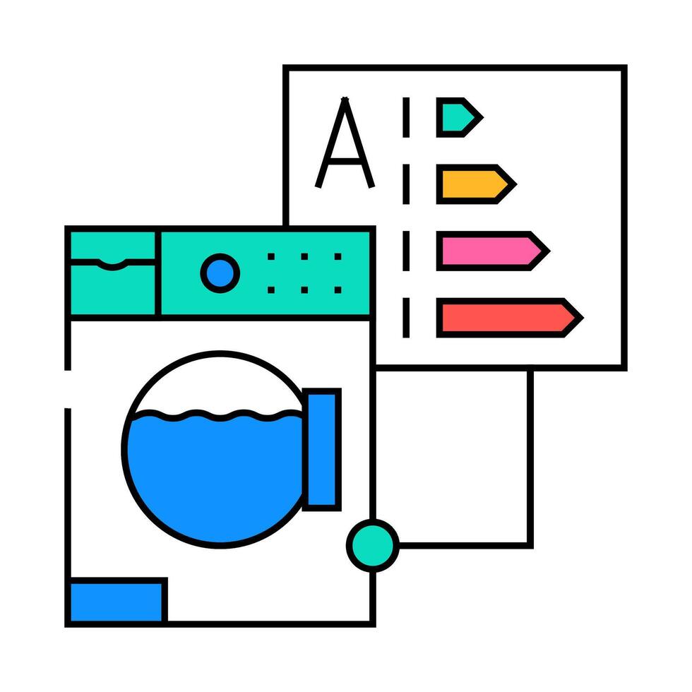 appliances energy efficient icon color illustration vector