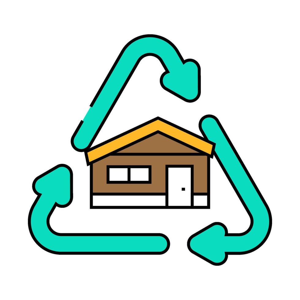 green building materials icon color illustration vector