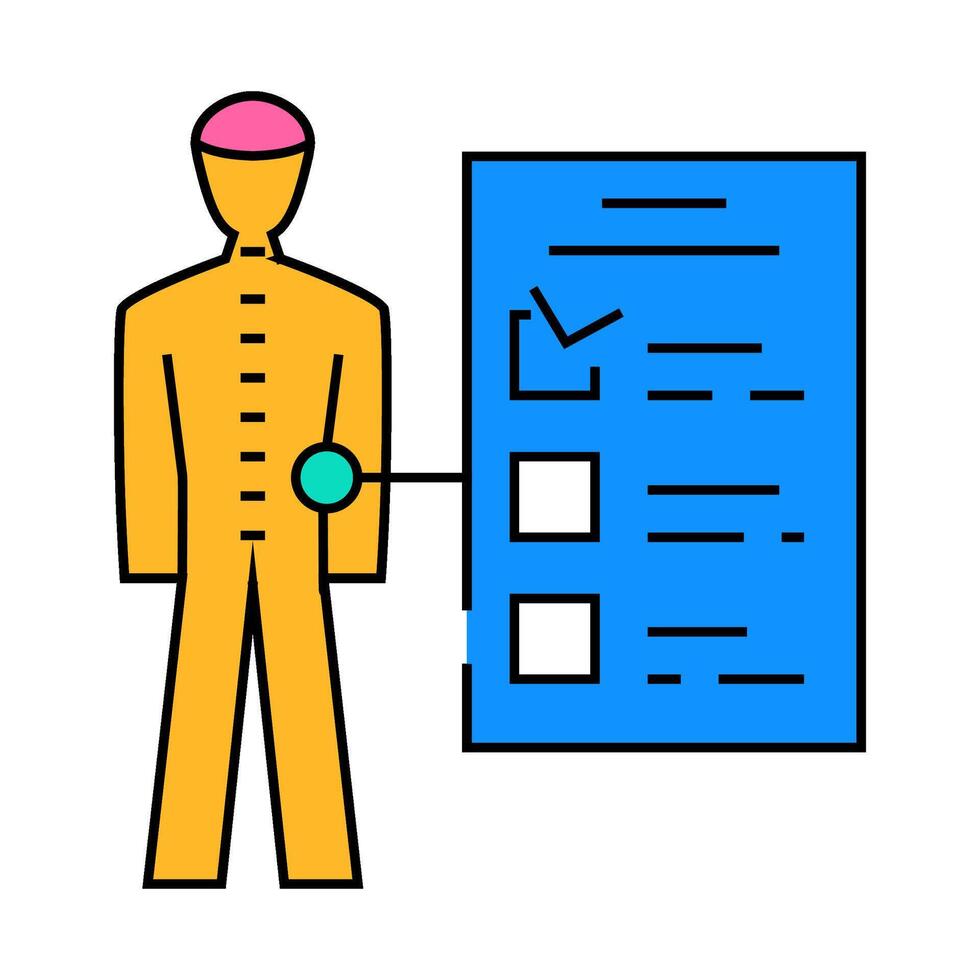mind body connection neuroscience neurology icon color illustration vector