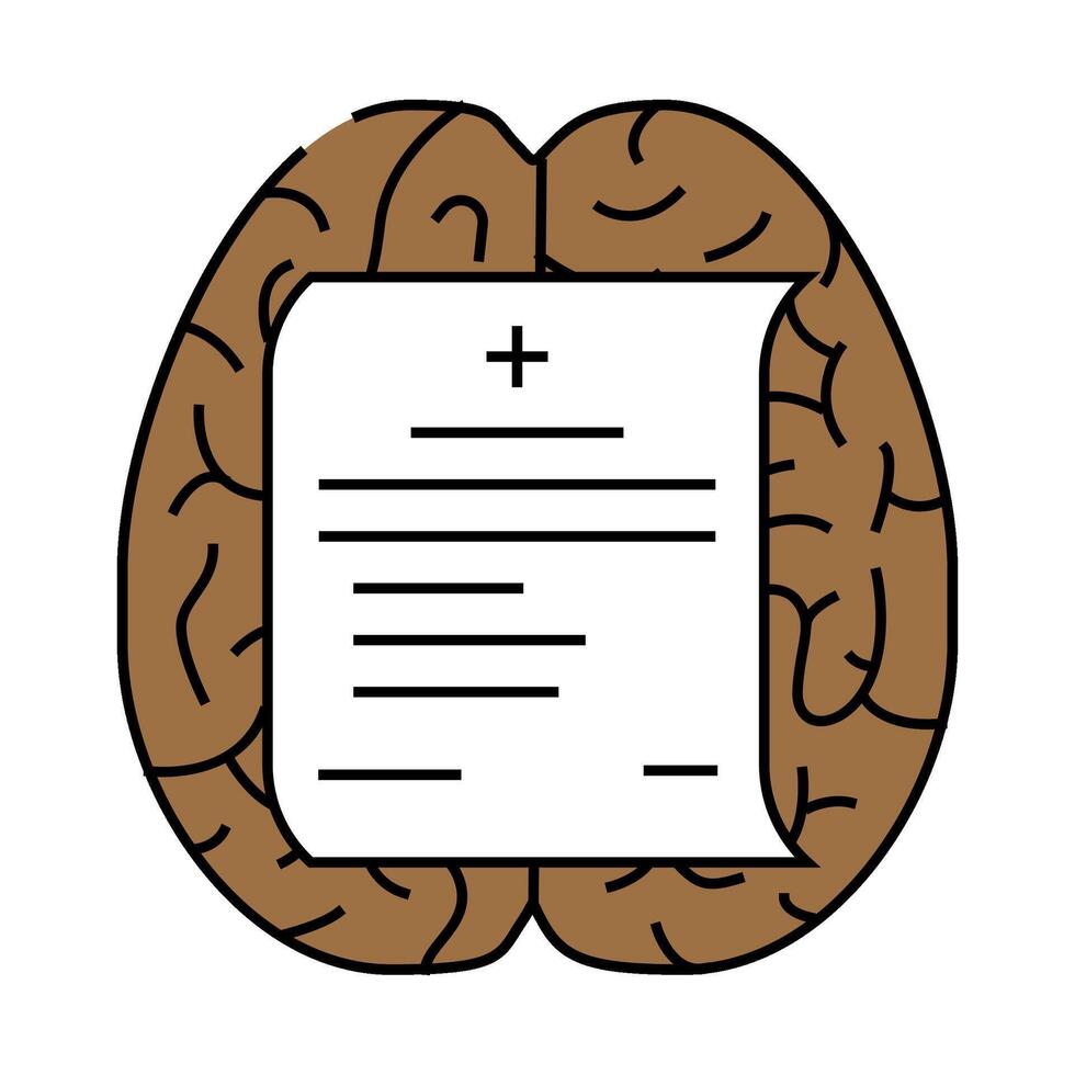 neurological treatment neuroscience neurology icon color illustration vector