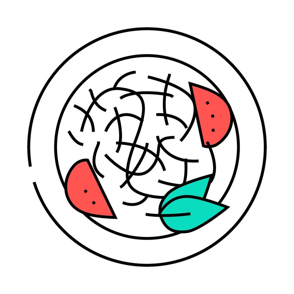 som tum salad thai cuisine icon color illustration vector
