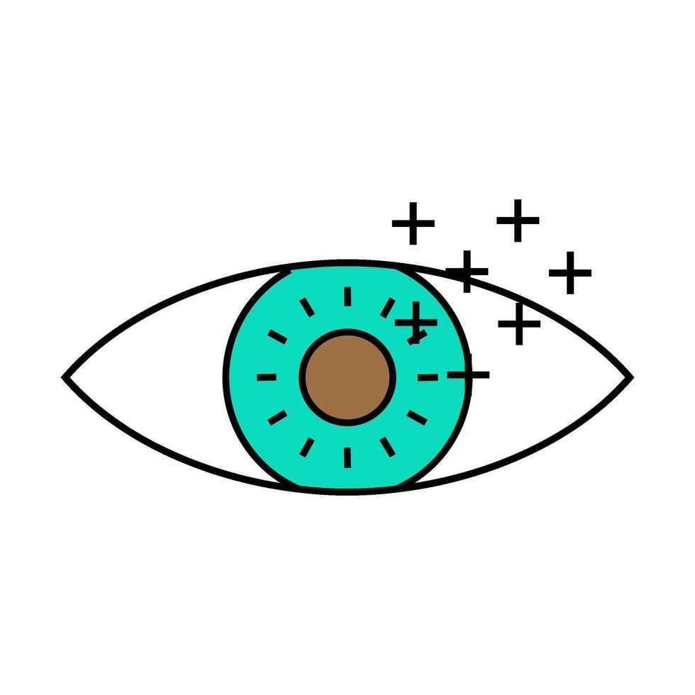 eye tracking ux ui design icon color illustration vector