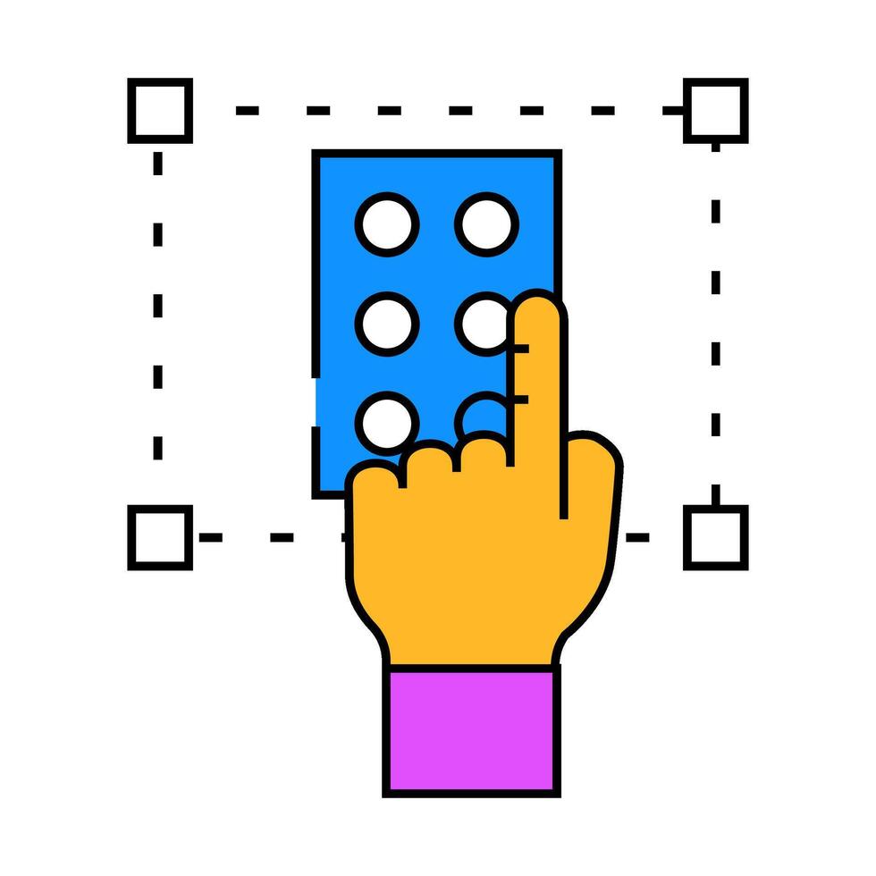 accessibility ux ui design icon color illustration vector