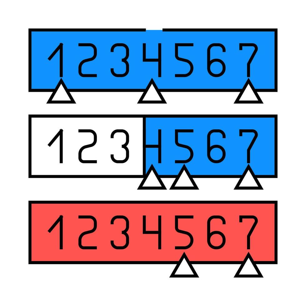 binary search algorithm icon color illustration vector